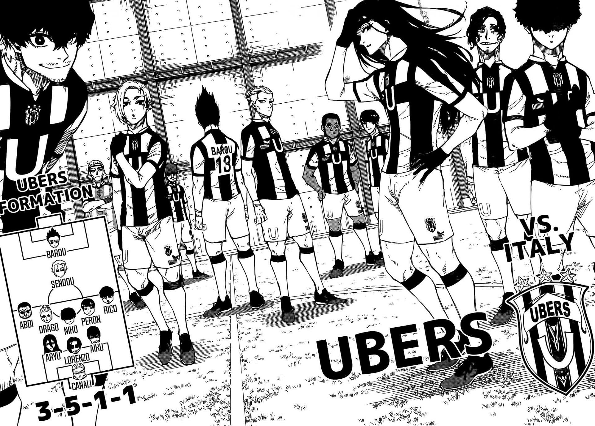 Ubers as seen in Blue Lock chapter 209 (Image via Kodansha)